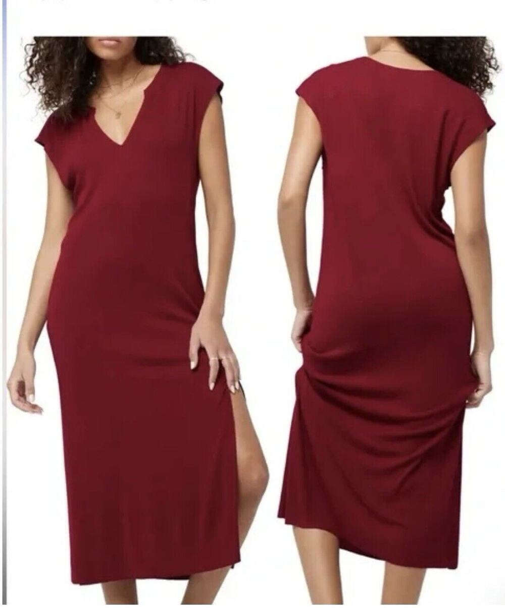 L*SPACE Robyn V Neck Dress in Cabernet